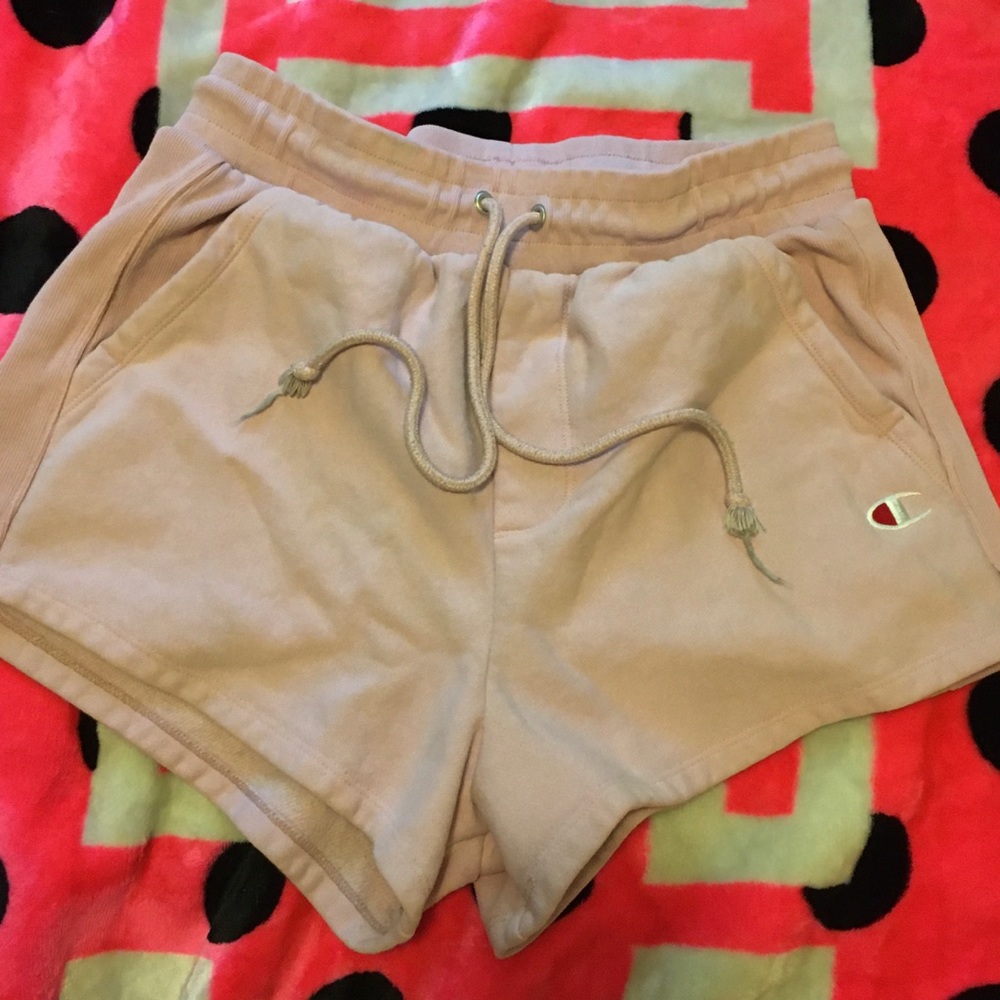 Pink Champion reverse weave cozy shorts